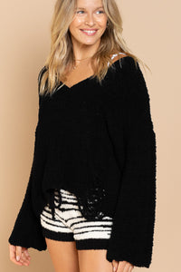 Distressed Knit Sweater