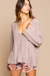 Distressed Knit Sweater