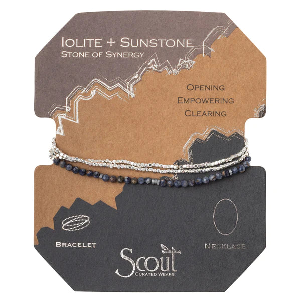 Delicate Stone Iolite & Sunstone - Stone of Synergy