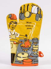 Load image into Gallery viewer, MAN WITH A PAN OVEN MITT
