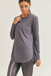 Long Sleeve Flow Top with Side Slits