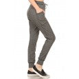 Load image into Gallery viewer, Womens Soft Brushed Joggers Sweatpants With Side Panel Pockets- Heather Grey

