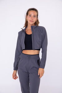 Toggle Hem Cropped Active Jacket (AJ-B0353)