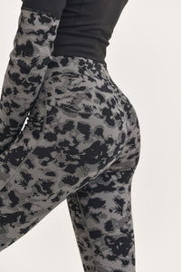 Textured Spotted Jacquard Highwaist Leggings