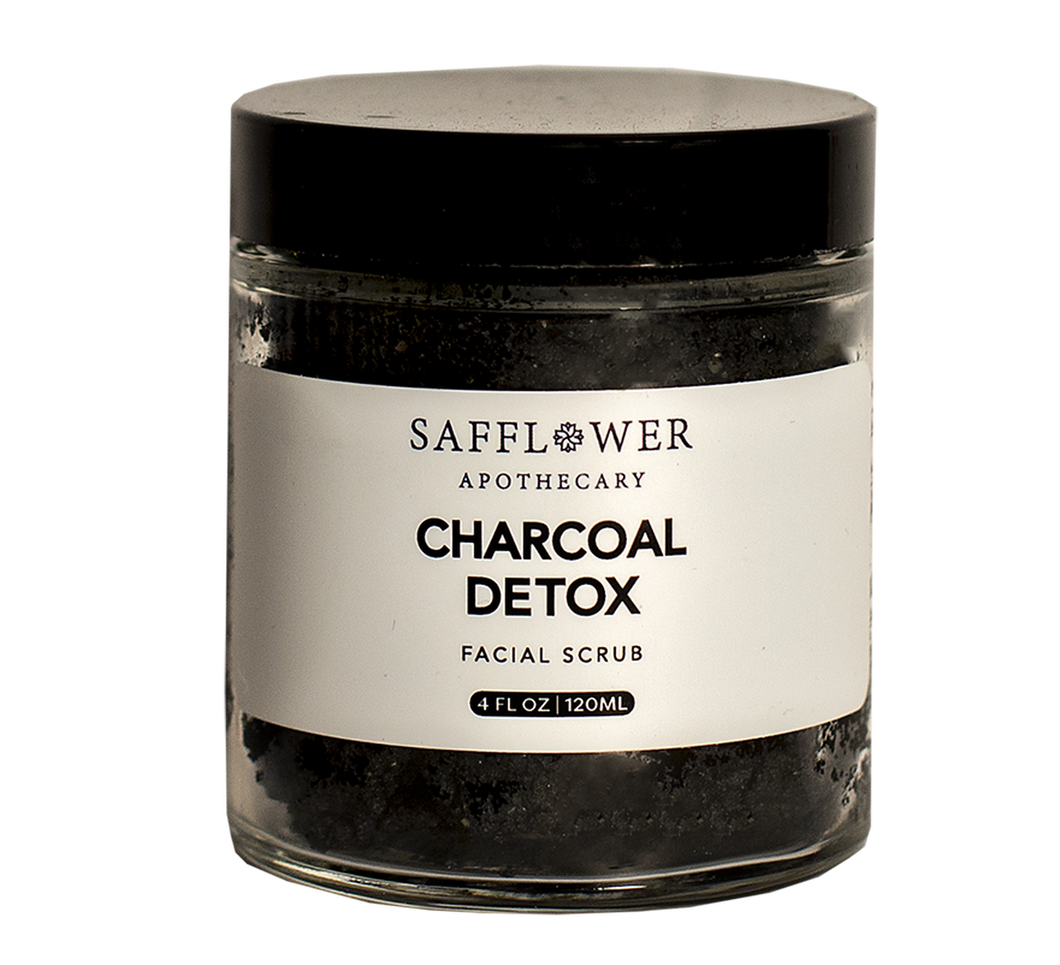 Charcoal Safflower Pulp Detox Facial Scrub