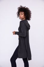 Load image into Gallery viewer, Longline Hooded Cardigan with Pockets
