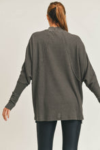 Load image into Gallery viewer, Mock Neck Overlay Waffled Top - NATURAL
