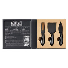 Load image into Gallery viewer, Matte Black Cheese Knives Book Box
