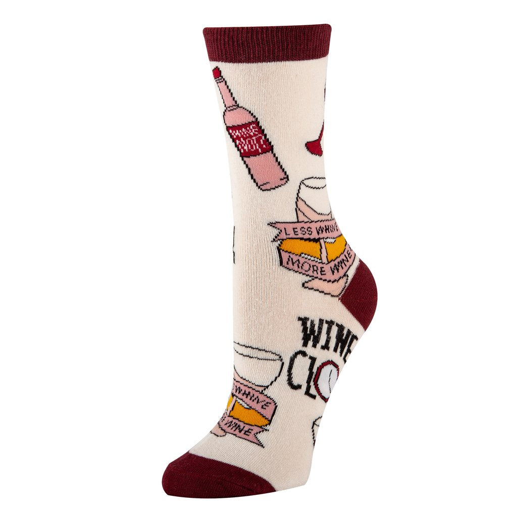 Wine O' Clock crew socks
