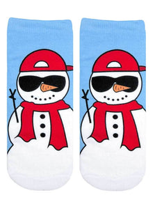 Cool Snowman Ankle Socks