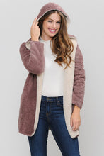 Load image into Gallery viewer, FUR HOODED COAT WITH SIDE POCKET
