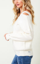 Load image into Gallery viewer, CUT OUT SHOULDER TOP WITH LONG SLEEVE SWEATER
